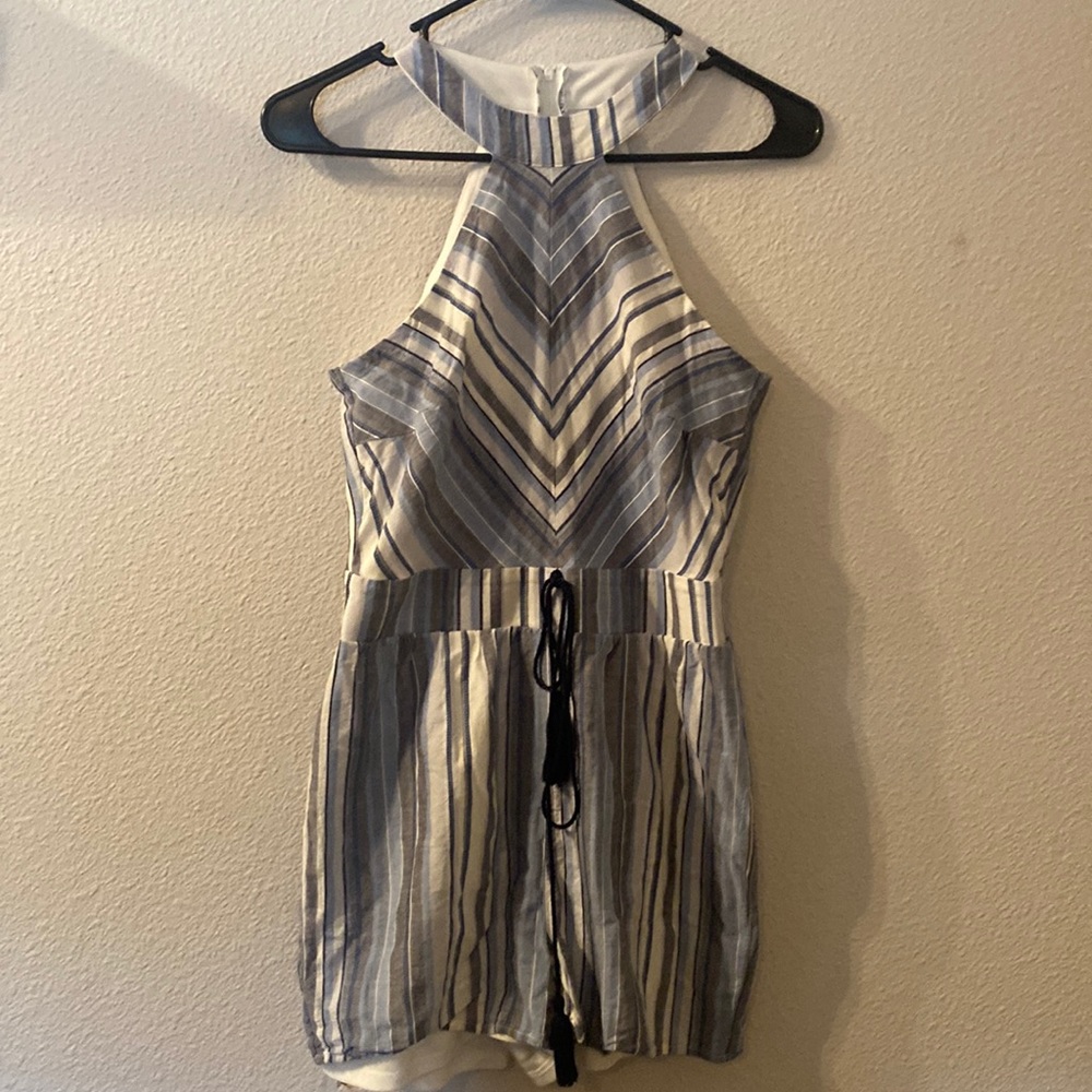 Crystal Sky striped romper size small